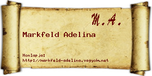 Markfeld Adelina névjegykártya